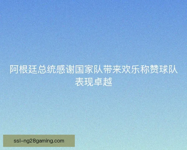 阿根廷总统感谢国家队带来欢乐称赞球队表现卓越